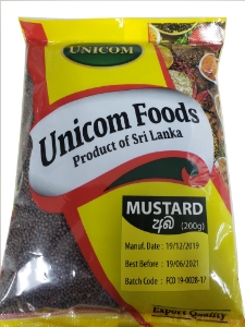 Unicom Sri Lankan Mustard Seed 200g Poly Packs
